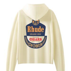 Rhude Beige Grand Cru Premium Cigars Graphic Print Hoodie